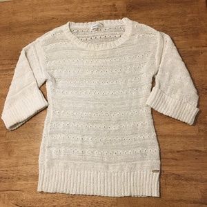 Calvin Klein White wide -sleeve Summer Sweater
